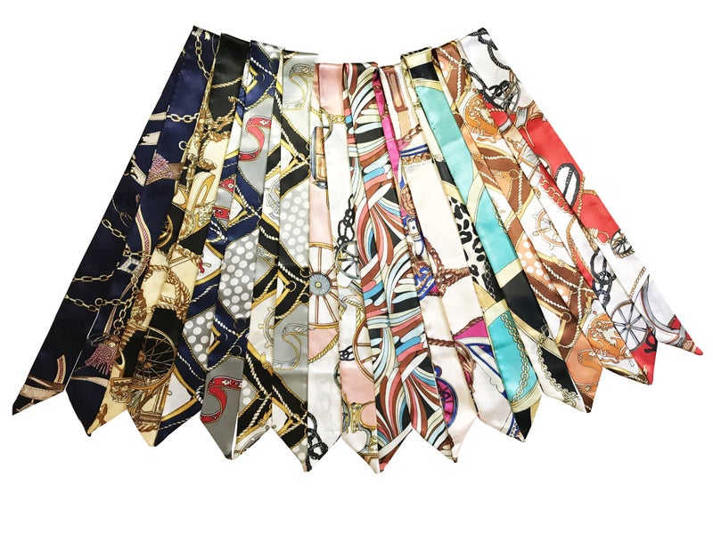 MosBug Fashion Bag Handbag Handle Ribbon Scarf Package Band Hair Head (Pattem A) - Image 1